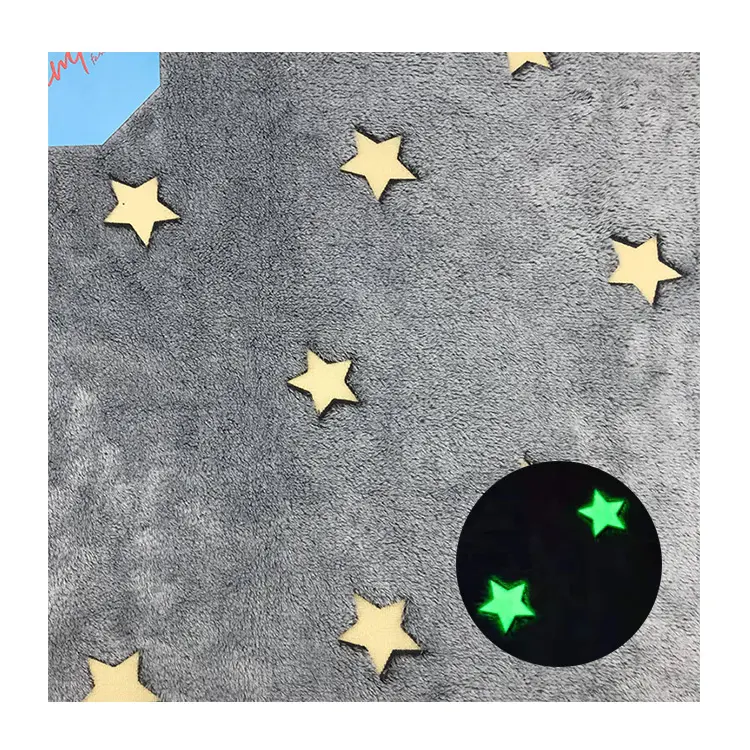 KINGCASON, светящаяся в темноте, с принтом в горошек, 100% полиэстер, фланелевая Коралловая флисовая ткань для одеял