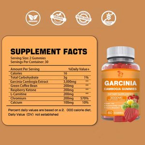 Healthcare <b>Supplement</b> Garcinia Cambogia Gummies with Garcinia Cambogia Extract Support <b>Your</b> Fat-Burning Metabolism Gummies - Product Image 2
