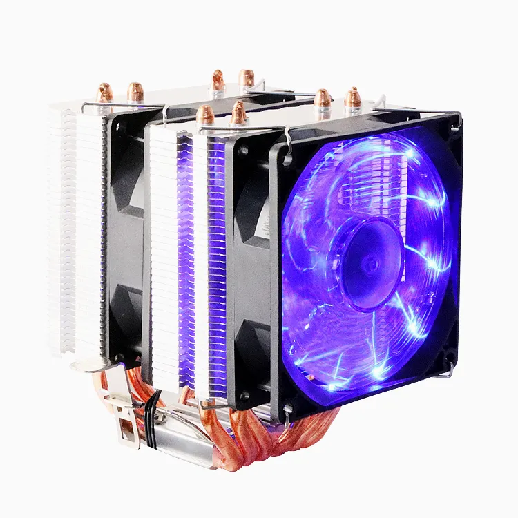 Benutzer definierte DC 12V RGB Luft CPU Kühlkörper LED AIR Kühler 2 12V Lüfter 95mm CPU Kühler 2*92mm RGB Lüfter Luftkühler für LGA 775 1155 1156