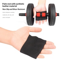 Guantes de levantamiento de pesas unisex de piel sintética antideslizantes con protección para los cuatro dedos y medio dedo para entrenamiento con barra en el gimnasio