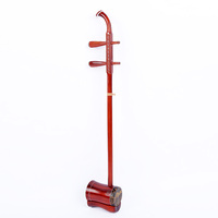 High-end Custom Handmade Red Sandalwood Erhu- Professional Chinese 2-String Violin with Piano Finish Box & Bow Stage Performance
