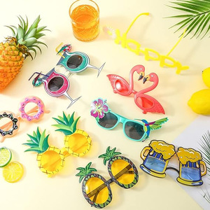 <span class=keywords><strong>Gafas</strong></span> de Sol Hawaianas Divertidas para Fiesta con Pelota de Playa, Cocotero, Flamenco, Loro, Helado, Flor y Copa de Vino - Product Image 5