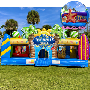 <span class=keywords><strong>Maison</strong></span> de rebond gonflable commerciale enfants thème océan videur inflables fête aire de jeux combo pulls rebondissants château pour locations - Product Image 1