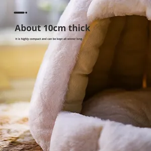 เตียงสัตว์เลี้ยงสำหรับสุนัขและแมวแบบหนานุ่ม อุ่นสบาย สำหรับฤดูร้อน/ฤดูหนาว ใช้ได้ทั้งภายนอกและภายในบ้าน ดีไซน์หรูหรา ขายส่งข้ามประเทศ - Product Image 5