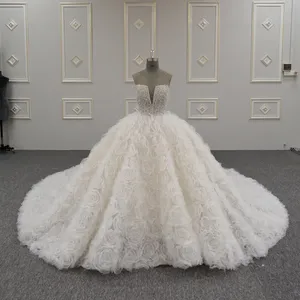 Special design bride dress hot sale fashion lace ball gown wedding dress