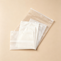 Sac à fermeture éclair en plastique HDPE transparent personnalisé pour l'emballage de perruques et d'extensions de cheveux avec logo