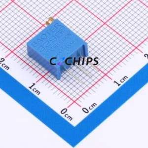 ตัวต้านทาน/โพเทนชิโอมิเตอร์แบบปรับได้สำหรับ3296W-103-LF ผ่านชิ้นส่วนรู (THT)-3P, ตัวต้านทาน9.5x4.8มม. 10kOhm 10% 500 250mw ppm/℃ - Product Image 1