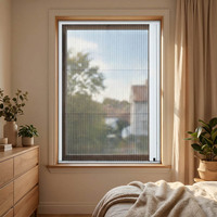 Échantillons Gratuits – Moustiquaires Modernes en Polyester pour Fenêtres, Profilés en Aluminium Sur Mesure, Moustiquaires Plissées Coulissantes Anti-Insectes