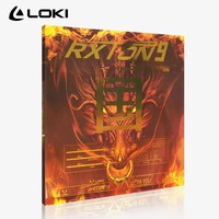 Goma de Tenis de Mesa LOKI Rxton 9 National, Esponja Azul Super Adhesiva de Alta Elasticidad, Certificación ITTF, Ataque Rápido y Loop