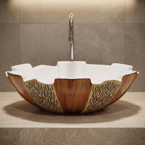 Lavabo de salle de bain en céramique de forme carrée avec un design moderne, écologique et résistant à l'eau - Product Image 4