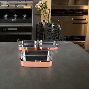 Asador Cuadrado de Acero Inoxidable con Acabado de Espejo, Base de Cobre, Ecológico y Fácil de Limpiar, Cocina de Gas - Product Image 3