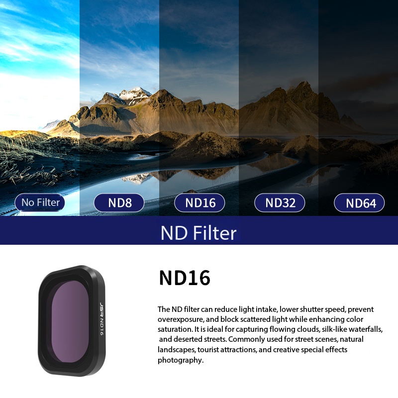 Filtre à densité neutre ND16