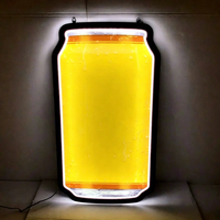 Affichage personnalisé de bouteille de bière au néon, enseigne LED personnalisée, boîte lumineuse décorative à haute luminosité de forme spéciale