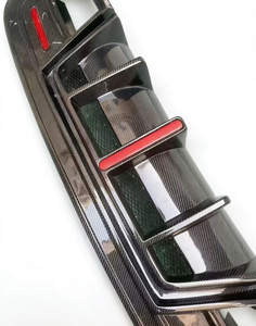 Diffusore Posteriore in Fibra di Carbonio con Luci LED per <span class=keywords><strong>Mercedes</strong></span>-Benz GLA-Class GLA45 X156 2016-2019, Splitter <span class=keywords><strong>Spoiler</strong></span> per Paraurti Posteriore - Product Image 5