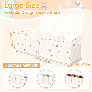 בד אחסון צעצוע מתקפל סל סל ילדים מארגן ארון בגדים ארון בגדים תיבת קוביית מתקפלת מגירת ארון בגדים אחסון ביתי - Product Image 2
