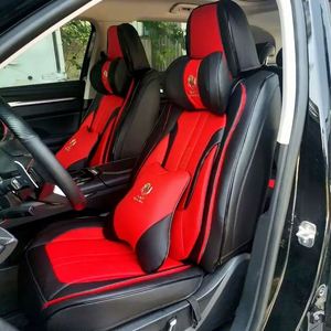 Housse de siège de voiture en cuir PU, ensemble de 9 pièces, style tendance toutes saisons, ensemble complet, multicolore, ajustement universel - Product Image 4