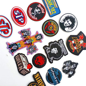 Parches de diseño ecológicos con rayas bordadas, insignias musicales termoadhesivas, parches de bandas de <span class=keywords><strong>rock</strong></span> para <span class=keywords><strong>ropa</strong></span> DIY, chalecos, chaquetas y sombreros - Product Image 4