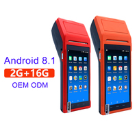 El último diseño Android 8,1 pantalla táctil Terminal máquina de pedido móvil de mano Pos para venta de entradas de restaurante