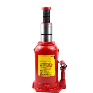 Premium büyük kırmızı 5 ton basınç dikey mekanik geri çekilebilir hidrolik şişe krikosu