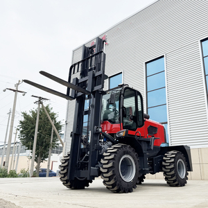 Free Shipping 3.5ton 5ton 6 Ton 4x4 4wd Diesel Outdoor All Rough Terrain 3 Stage Mast Off Road Forklift - Product Image 3