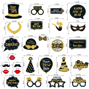 Set di Decorazioni <span class=keywords><strong>per</strong></span> Festa di <span class=keywords><strong>Capodanno</strong></span> 2026, Fiori di Carta a Spirale, Bandierine, Ornamenti a Nido d'Ape, Accessori <span class=keywords><strong>per</strong></span> Foto <span class=keywords><strong>per</strong></span> Decorazioni di <span class=keywords><strong>Capodanno</strong></span> - Product Image 2