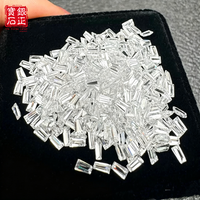 Moissanite VVS taille baguette conique petite taille, couleur D, passe le testeur de diamant, pierre de moissanite en vrac pour la fabrication de bijoux