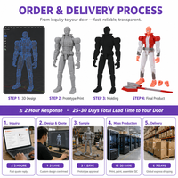 Figurine articulée Mecha Guardian imprimée en 3D FDM avec hache, jouet robot de collection, personnalisable OEM ODM, vente en gros