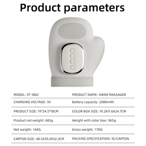 <strong>Wholesale</strong> OEM Cordless Vibrating <strong>Electric</strong> Hand Finger Massage Gloves Machine <strong>Electric</strong> Hand <strong>Massager</strong> With Heat and Compression - Product Image 6