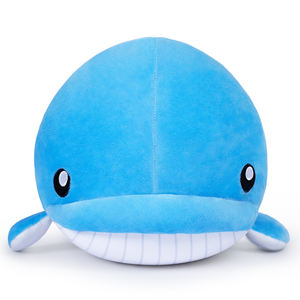 Vente en gros Peluches molles unisexes d'animaux de la mer, <span class=keywords><strong>dauphin</strong></span>, phoque, baleine, poisson-globe, douillette en coton PP, doublure en maille pour anniversaire - Product Image 3