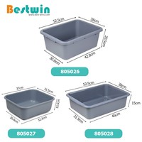Boîte de rangement commerciale, en plastique polypropylène, Durable, fourre-tout, baignoire, Bus utilitaire pour le transport