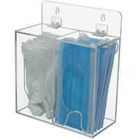 Boîte de rangement murale transparente en acrylique moderne pour la maison, épaisseur personnalisable, pour masques et gants jetables en latex, anti-poussière