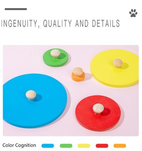 In legno triangolo cerchio quadrato Montessori geometrico Puzzle bordo forma e colore Sorter Puzzle in legno educazione precoce per il bambino - Product Image 4