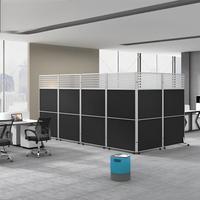 Cloisons de séparation de bureau modulaires en acier et en panneaux d'aluminium personnalisables, absorption acoustique, mobiles, pliables pour atelier, usage de bureau