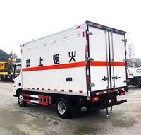 Vehículo de Transporte de Mercancías Peligrosas Tipo Caja, Camión de Entrega de Productos Inflamables y Peligrosos