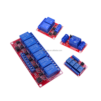 Module de relais à 8 canaux Jubaolai Electronics, carte de relais isolée par optocoupleur 5V 12V 24V, déclenchement par niveau haut et bas, carte PCB rouge