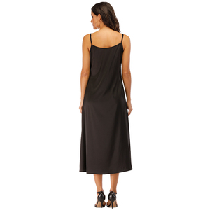 Abito lungo da donna con <span class=keywords><strong>camicia</strong></span> a righe e maniche corte alla moda abiti Casual senza maniche Casual da donna - Product Image 4