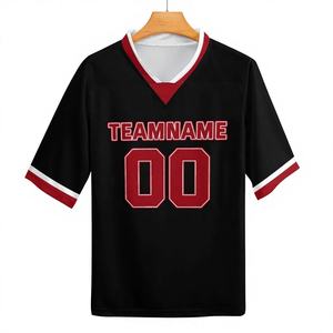 Camisetas de Rugby de Poliéster 100% de Alta Calidad, Impresas con Transferencia de Calor, Ropa Deportiva Personalizada para Adultos, Servicio OEM - Product Image 1