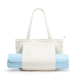 オーガニックヘビーデューティーラージコットンキャンバスコットントート食料品バッグブランクトートヨガジムバッグコットンキャンバスヨガマットバッグ - Product Image 2