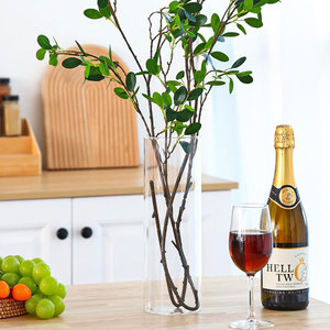 <span class=keywords><strong>Jarrones</strong></span> de vidrio de cilindro de vidrio transparente para centros de mesa Jarrón de portavelas flotante de vidrio alto - Product Image 3