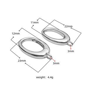 Tùy Chỉnh Hình Dạng Hình Bầu Dục Đồ Trang Sức Linh Kiện DIY Clasp Chất Lượng Cao Vòng Đeo Tay 12Mm Clip 925 Sterling Bạc Vòng Cổ Làm Chuyển Đổi Móc - Product Image 2