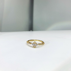 Diadème personnalisé en cristal de zircone cubique, diamant, argent sterling 925 plaqué or, bague de mariage de <span class=keywords><strong>luxe</strong></span> pour femmes - Product Image 2