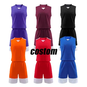 Pantaloncini in Jersey da basket ad asciugatura rapida di alta qualità in maglia reversibile da basket con Logo personalizzato