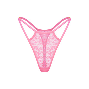 Tanga de encaje sexy para mujer, lencería de punto calada de tiro bajo - Product Image 3