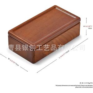 Wooden Rectangular Jewelry <b>Storage</b> Box <b>With</b> Ring Compartment For <b>Dressing</b> <b>Table</b> Desktop Use - Product Image 4