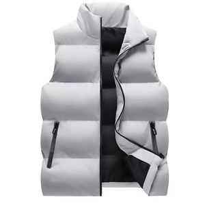 Gilet d'hiver sans manches personnalisé avec logo pour hommes et femmes, gilet décontracté chaud en mousse pour hommes - Product Image 4