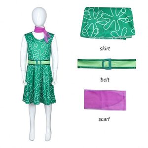 2024 nuevo divertido adultos niños Halloween carnaval verde sin mangas vestido película personaje Joy Cosplay <span class=keywords><strong>disfraz</strong></span> para niñas - Product Image 4