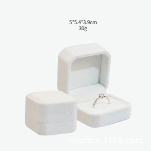 Anillo de propuesta de terciopelo, par de anillos, caja de almacenamiento, cajas de embalaje de joyería - Product Image 6