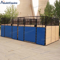 Box d'écurie légère pour chevaux, remplie de HDPE, portable, avec cadre galvanisé à chaud