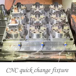 CNC דיוק רב תחנות פנאומטי צ'אק נחושת EDM פריקה מהירה מתקן צ'אק D100