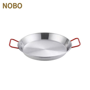 Gold or Sliver Stainless Steel Seafood <strong>Paella</strong> Pot Spanish Skillet Frying <strong>Pan</strong> for Nordic Household Fancy Restaurant - Product Image 5